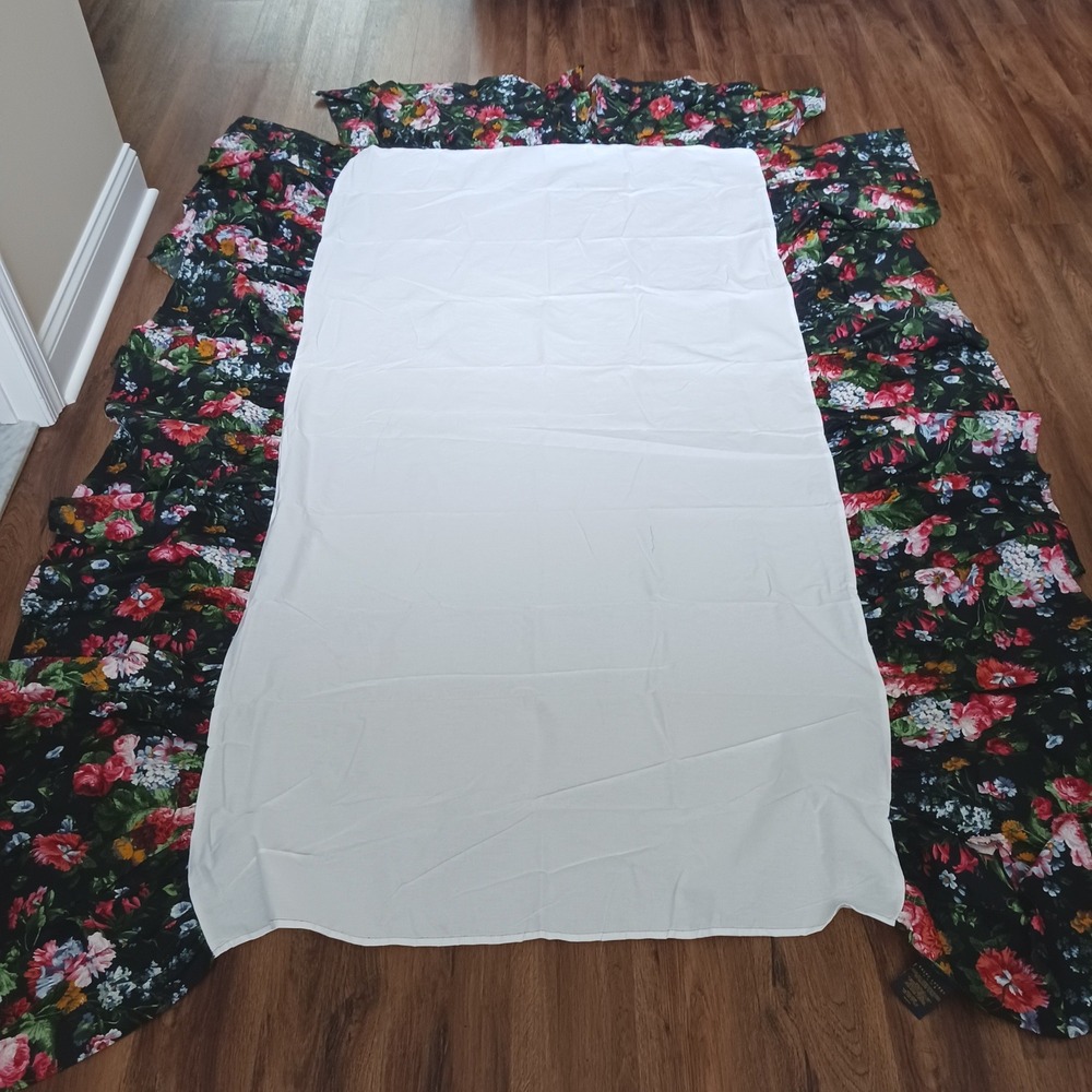 Ralph Lauren Cossette Isadora Twin Bed Skirt 14" Drop Split Corners Floral